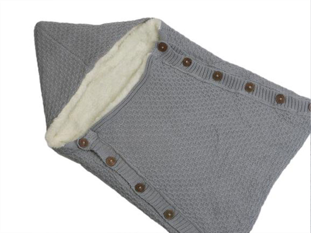 پتو  کلاه دار قنداق پیچ بافت نوزادی آلدینا Aldiana