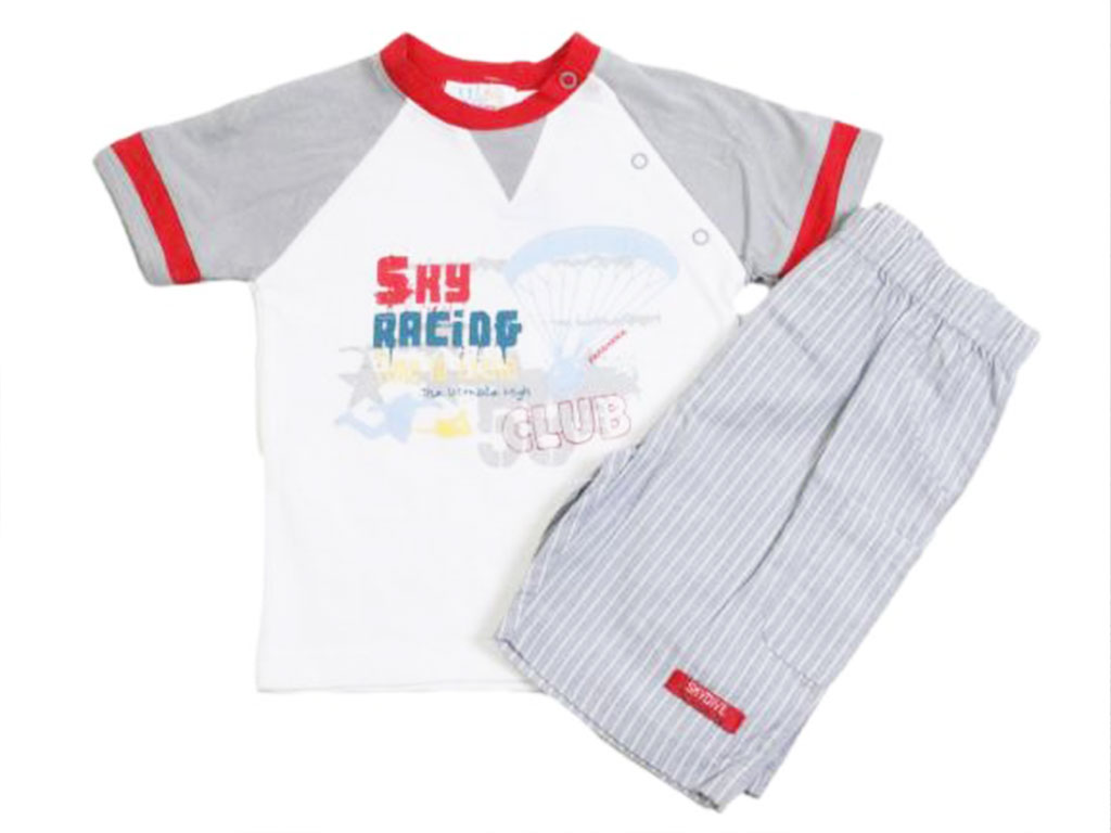 تیشرت و شلوارک  خاکستر ی  we care