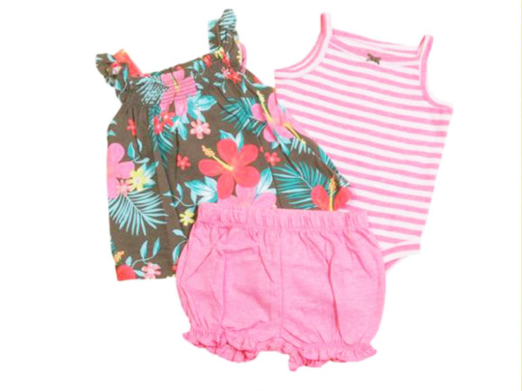 ست سه تکه نوزادی دخترانه کارترز carters