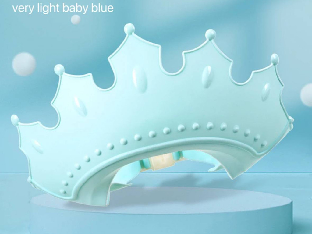 کلاه محافظ حمام نوزاد و کودک سیلیکونی طرح تاج