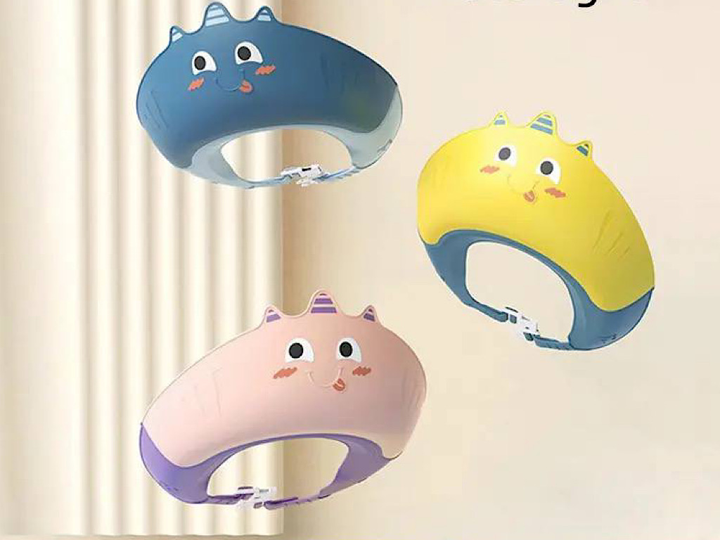 کلاه محافظ حمام نوزاد و کودک سیلیکونی طرح دار