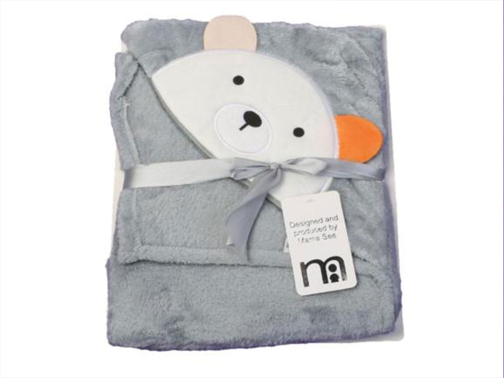 پتو نوزادی چهار فصل کلاهدار طرح تدی ماما سی Mama See