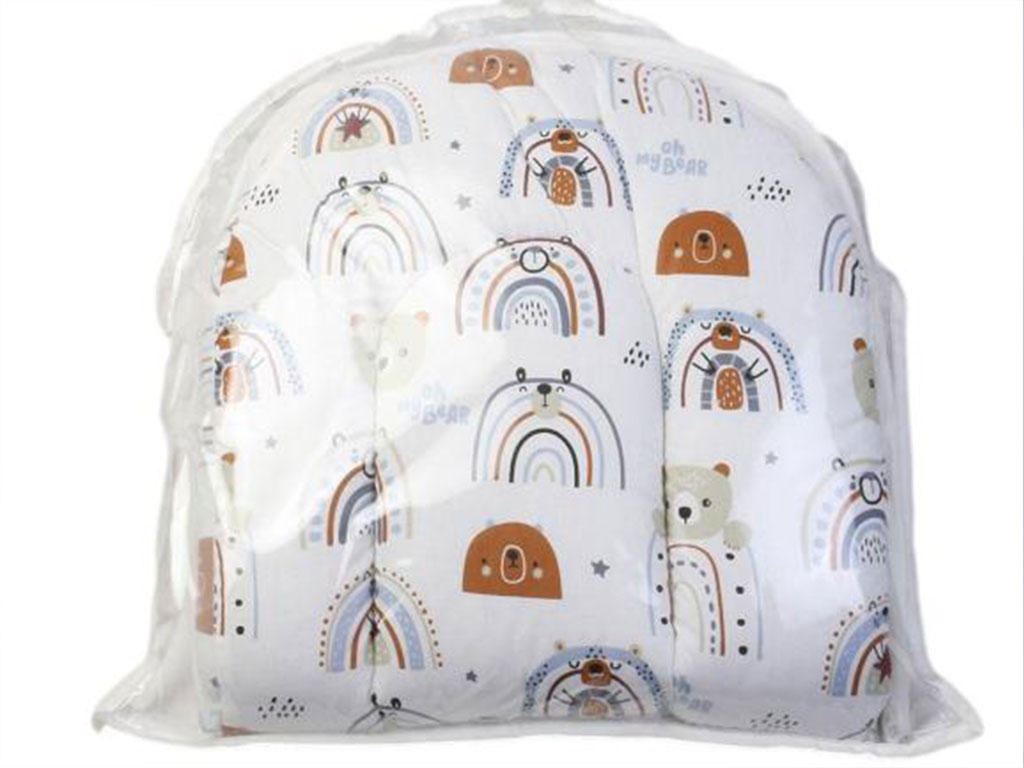 پشه بند تشک دار نوزادی طرح  خرس و رنگین کمان بیبی لایک baby like