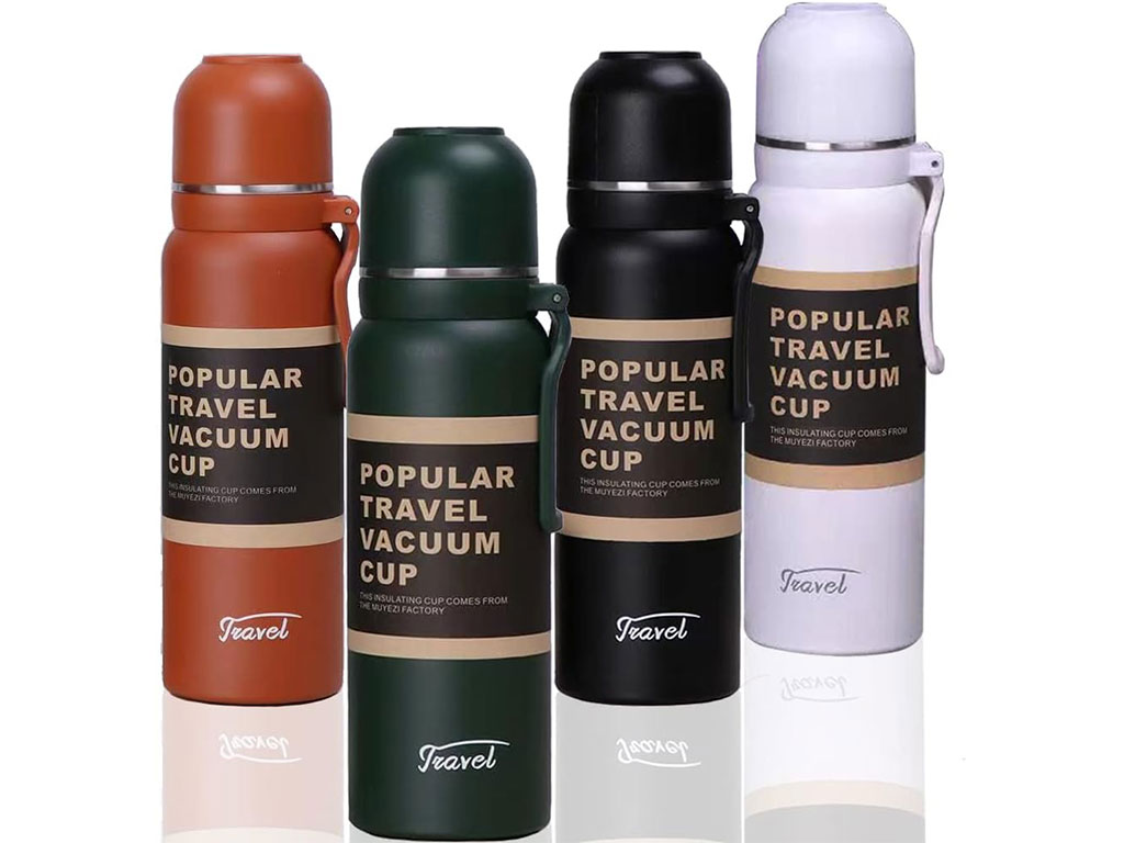 فلاسک استیل حجم 650 میلی لیتر دارای دسته