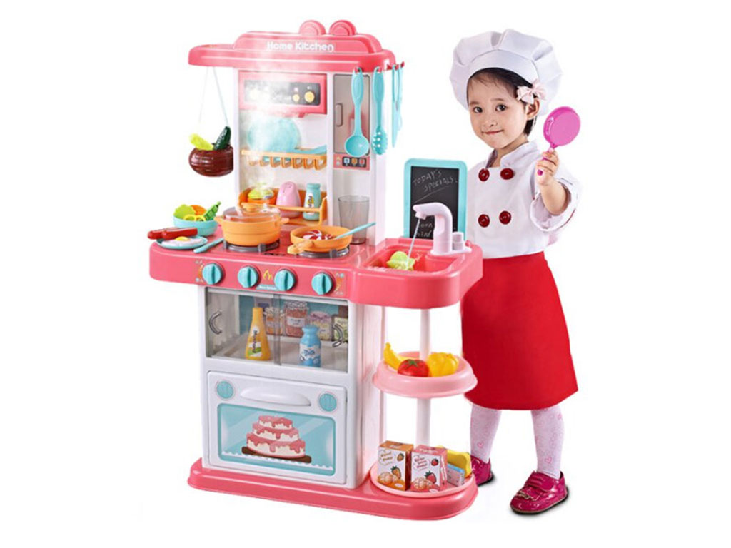 ست آشپزخانه موزیکال و چراغ دار اسباب بازی (سایز بزرگ/43 تکه)