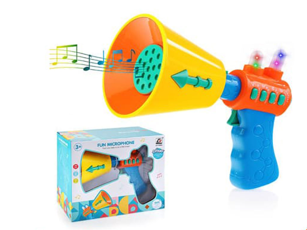 بلندگوی موزیکال و چراغدار اسباب بازی دارای میکروفون