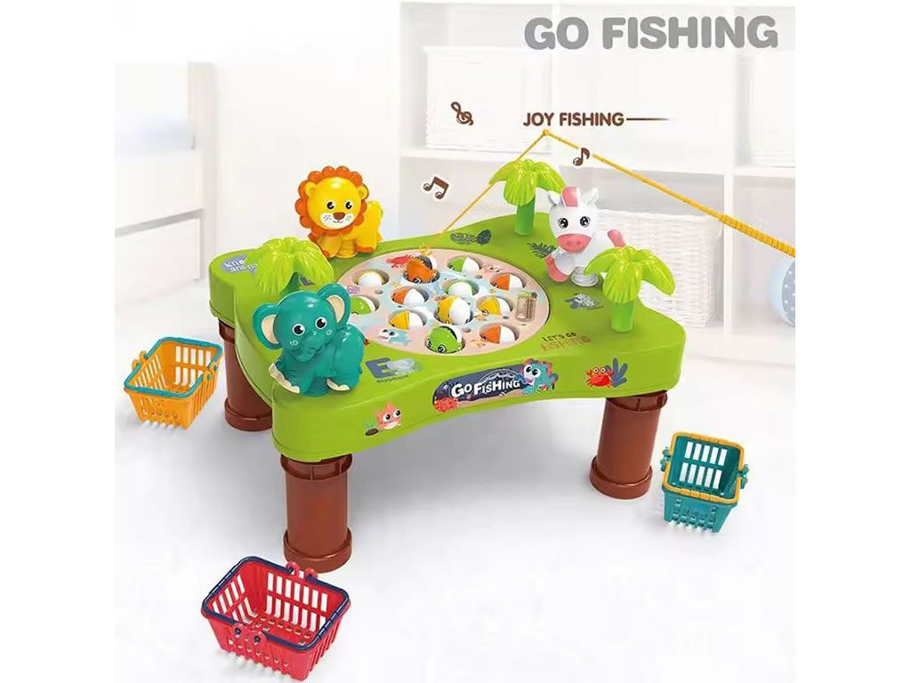 بازی موزیکال ماهی گیری پایه دار مدل حیوانات اسباب بازی