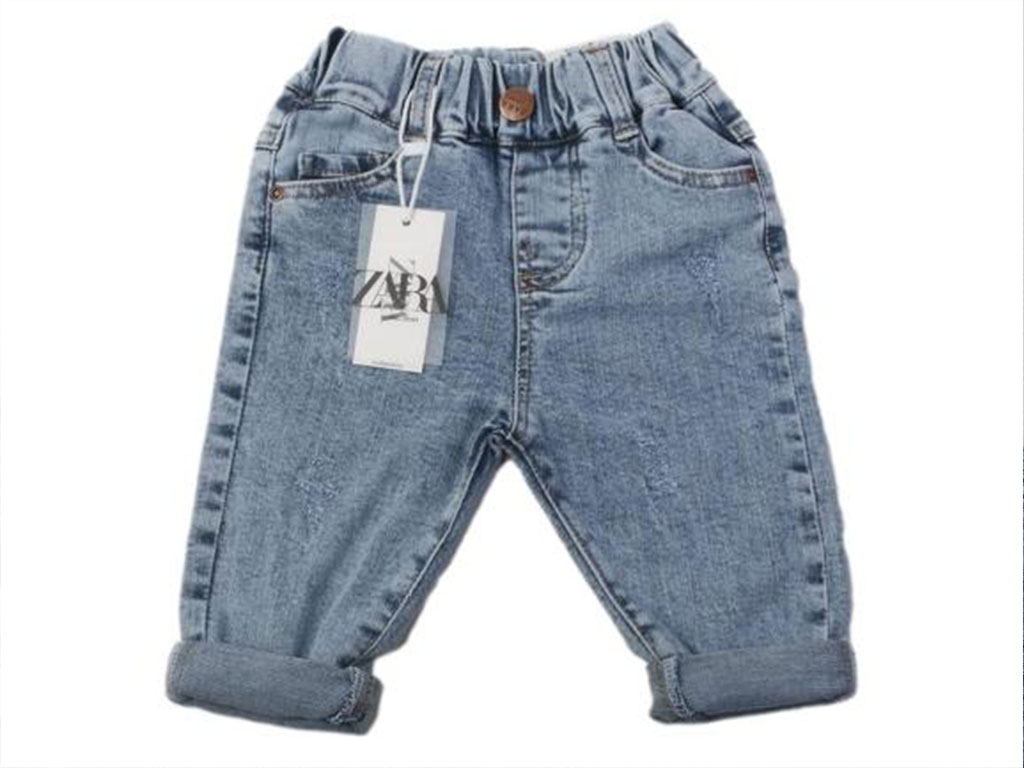 شلوار جین کمرکش نوزادی زارا بیبی zara baby