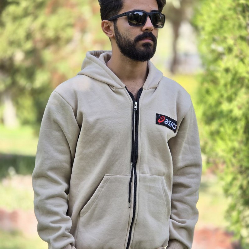 فروش ویژه سوییشرت مردانه و پسرانه asics  پرفروش و خاص رنگ خاکی  باارسال رایگان