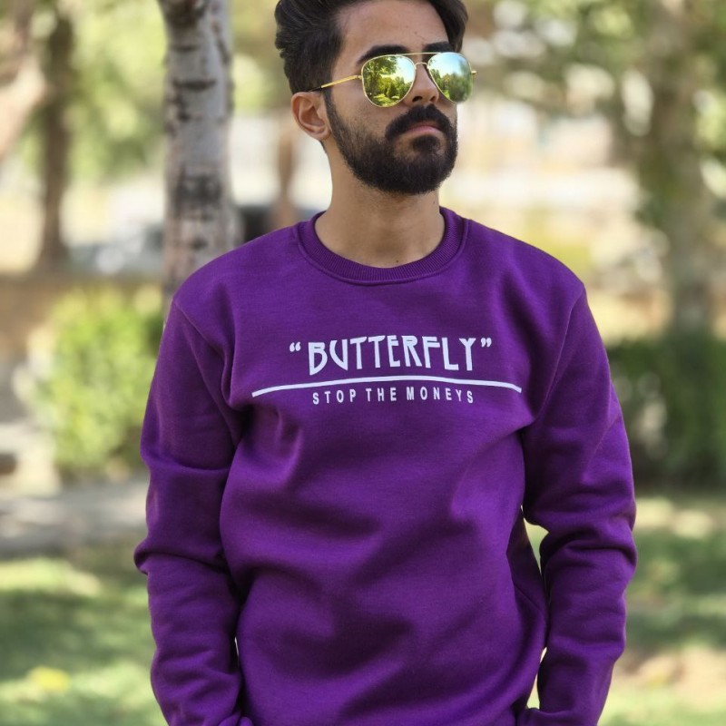 حراج دورس طرح پروانه مردانه پسرانه با جنس عالی وکیفیت ضخیم  رنگ بنفش باارسال رایگان