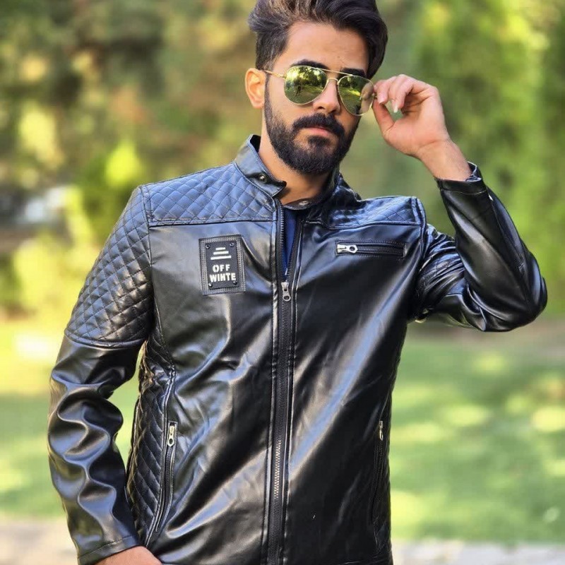 فروش ویژه کاپشن چرم مردانه و پسرانه کیفیت درجه یک و عالییی رنگ مشکی باارسال رایگان