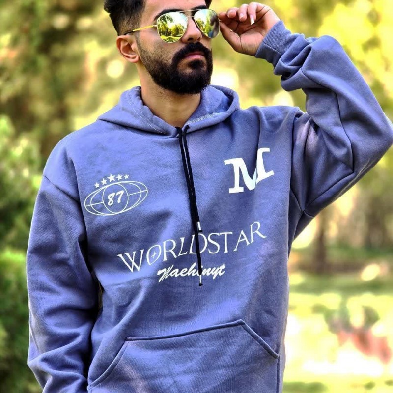 حراج شگفت انگیز هودی مردانه و پسرانه طرح M فوق العاده خاص رنگ طوسی  باارسال رایگان