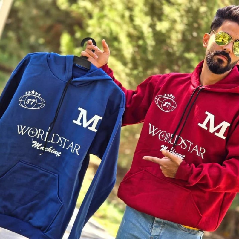 حراج خاص هودی مردانه و پسرانه طرح M ویژه فصل رنگ قرمز باارسال رایگان