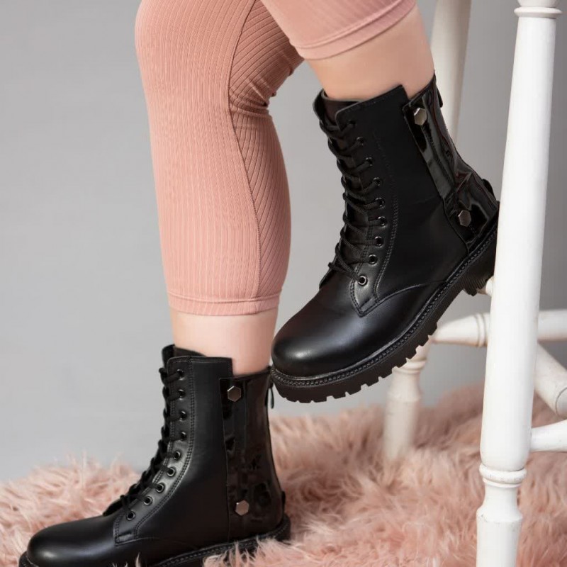 طرح ویژه نیم بوت زنانه دخترانه بسیار خوش پا و راحت رنگ مشکی تمام  باارسال رایگان