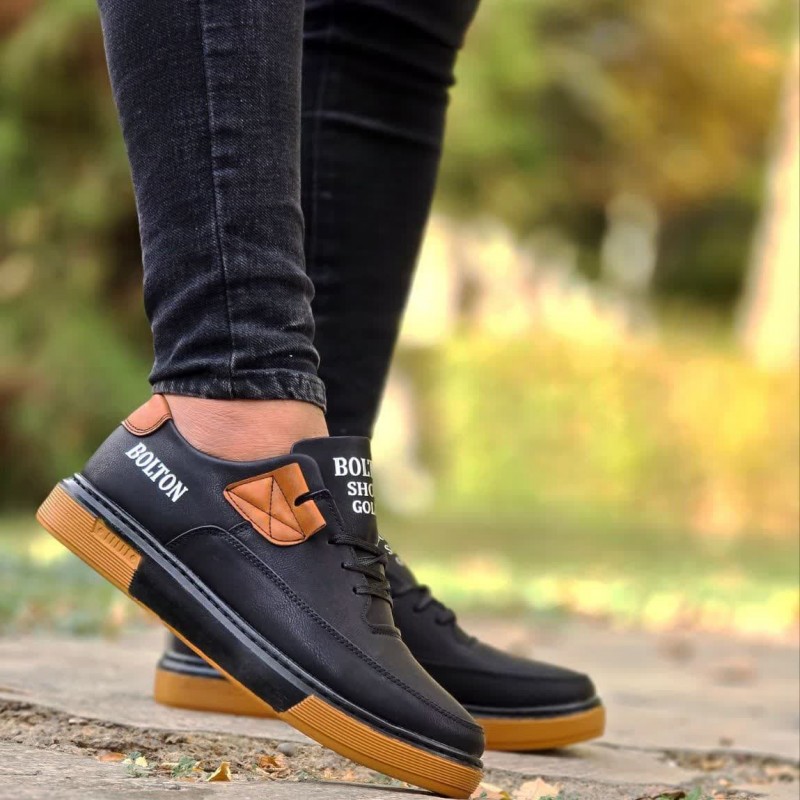 حراج ویژه کفش اسپرت مجلسی مردانه پسرانه با قیمتی مناسب و به صرفه رنگ مشکی قهوه ای  با ارسال رایگان