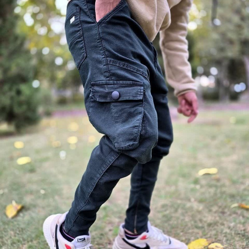 حراااج شلوار مردانه جیب کج دم پا زیپ پاخور فوق العاده عالی رنگ ذغالی با ارسال رایگان