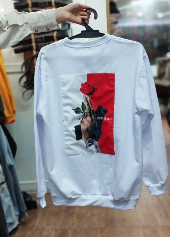 حراج دورس مردانه و پسرانه  SAINT  طرح گل  تن خور عالی جنس نرم وکیفیت ضخیم  رنگ سفید باارسال رایگان