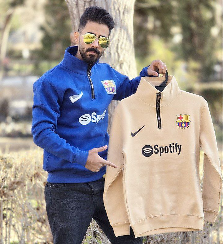 حراج جذاب دورس بهاره نیم زیپ مردانه پسرانه شیک و باکیفیت رنگ آبی کاربنی  باارسال رایگان