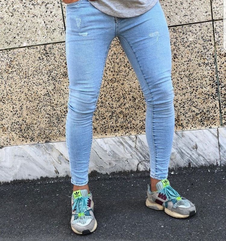 تخفیف استثنایی شلوار لی فیت مردانه پسرانه با دوام عالی رنگ آبی باارسال رایگان