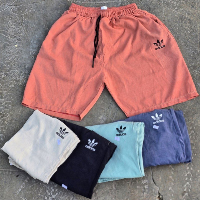 فروش بی نظیر شلوارک مردانه پسرانه  مدل آدیداس جذاب و راحت رنگ گلبهی باارسال رایگان