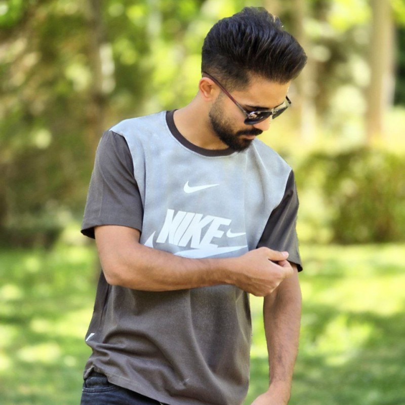 حراج این هفته تیشرت مردانه پسرانه طرح نایک با کیفیتی خاص رنگ  طوسی  باارسال رایگان