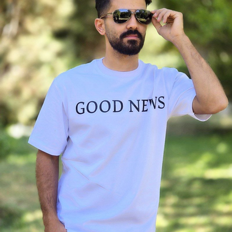 فروش خاص تیشرت لانگ مردانه پشت چاپ طرح  چشم بسیار زیبا  رنگ سفید  باارسال رایگان