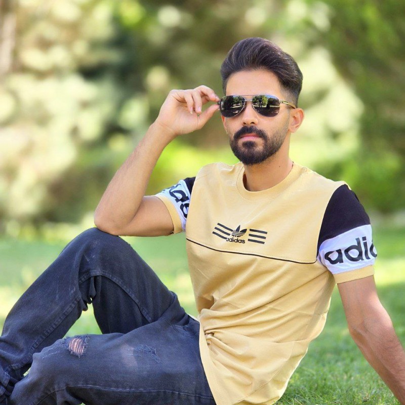 حراج ویژه تیشرت مردانه طرح ادیداس نرم و راحت رنگ کرم  با ارسال رایگان