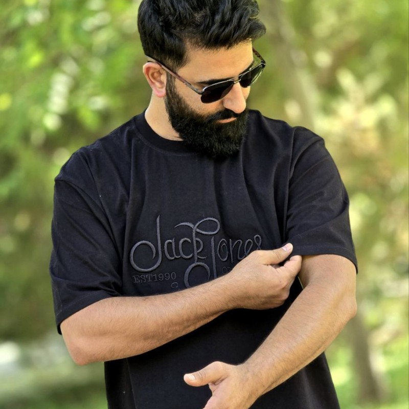 فروش فوق العاده تیشرت مردانه پسرانه سایز بزرگ طرح  ساده  زیبا رنگ مشکی با ارسال رایگان