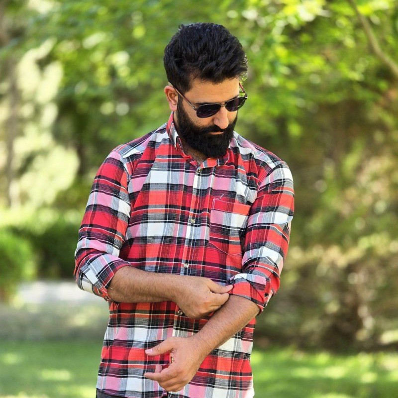 آفر ویژه پیراهن دکمه ای آستین دار مردانه مدل چهارخونه ای بسیار شیک و پرفروش رنگ سفید قرمز  با ارسال رایگان