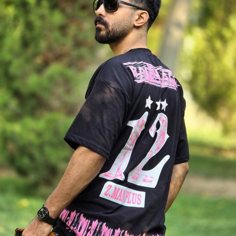 حراج عالی  تیشرت باکسی طرح بالنسیاگا بسیار راحت و جذاب رنگ مشکی  با ارسال رایگان