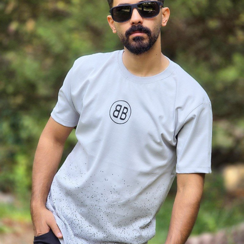 حراج  ویژه تیشرت مردانه ساده مدل B پرفروش رنگ طوسی  باارسال رایگان