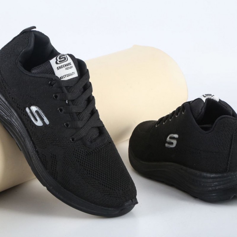 حراج ارزان کفش اسپرت اسکیچرز مردانه شیک و جدید رنگ مشکی  با ارسال رایگان