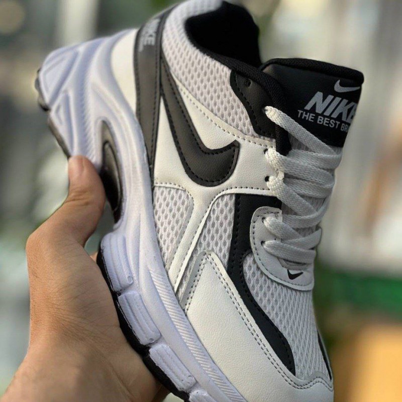 فروش مقاوم و جذاب کفش اسپرت نایک زنانه دخترانه بی نظیر رنگ سفید مشکی  با ارسال رایگان