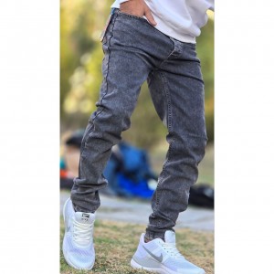 تخفیف به روز شلوارجین  فیت مردانه پسرانه بسیار بادوام  رنگ طوسی  باارسال رایگان