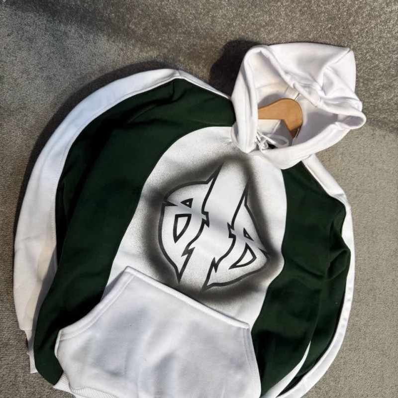 فروش پرطرفدار هودی مردانه پسرانه مدل بالنسیاگا شیک و منحصربفرد رنگ سفید سبز باارسال رایگان