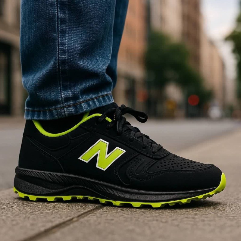 تخفیف شگفت انگیز کفش کتونی اسپرت مردانه پسرانه مدل نیوبالانس بسیار شیک و باکیفیت رنگ مشکی سبز باارسال رایگان