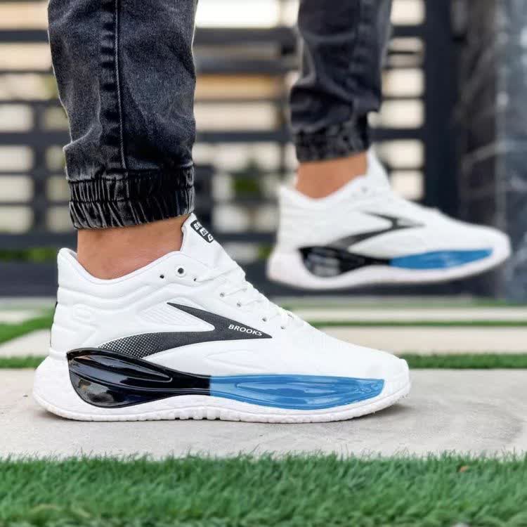 حراج فوق العاده کفش کتونی اسپرت بروکس کپسولی مردانه پسرانه جذاب و جدید رنگ سفید آبی مشکی با ارسال رایگان