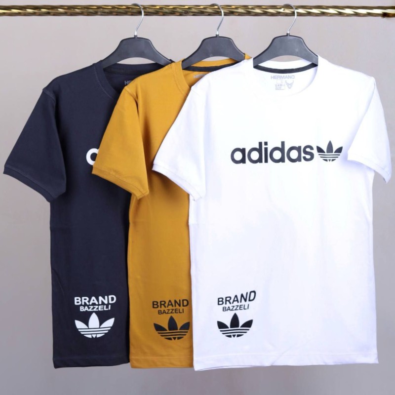 خرید تیشرت مردانه طرح ادیداس نخ پنبه درجه یک در رنگبندی