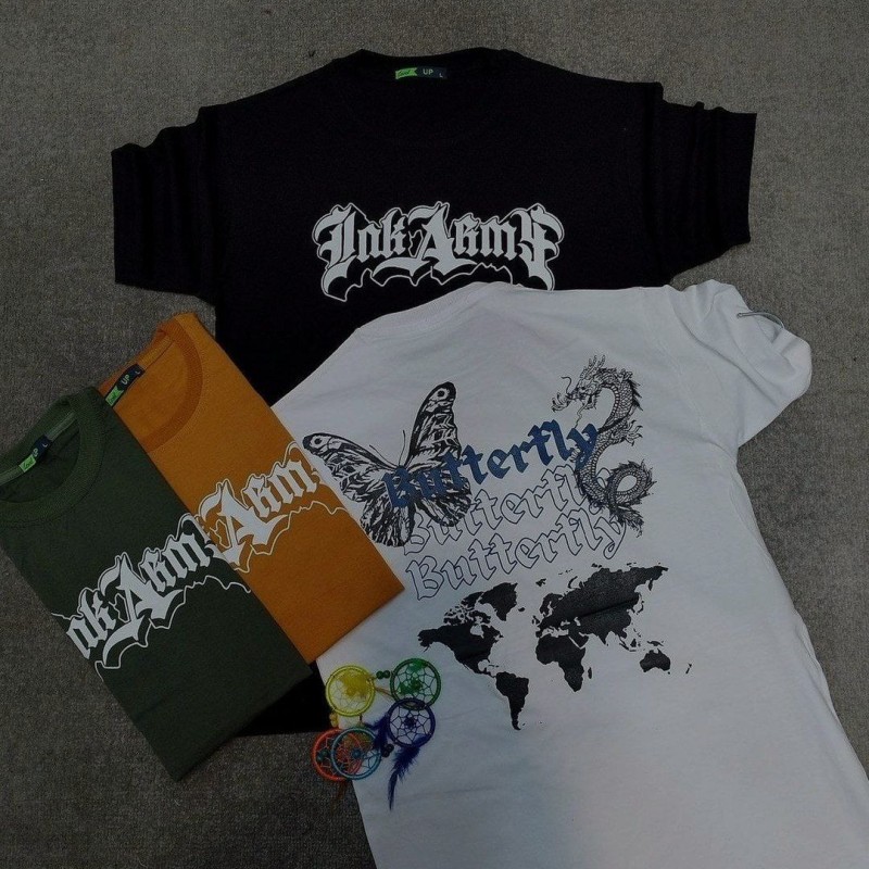 خرید تیشرت  مردانه طرح پروانه ای  نخ پنبه درجه یک با ارسال رایگان