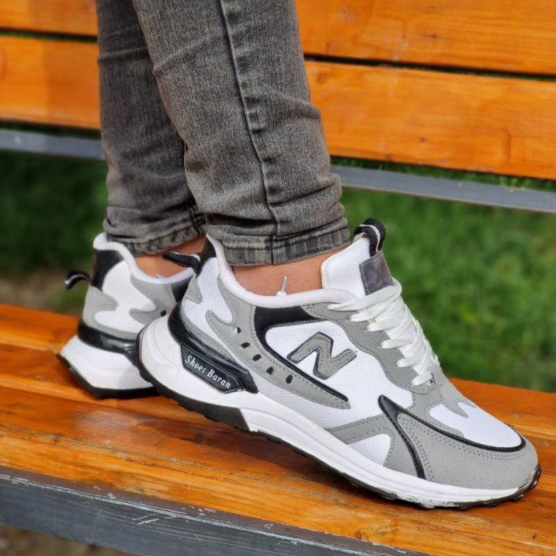 خریدکفش اسپرت مردانه مدل نیوبالانس در رنگبندی متنوع با ارسال رایگان رنگ سفید طوسی