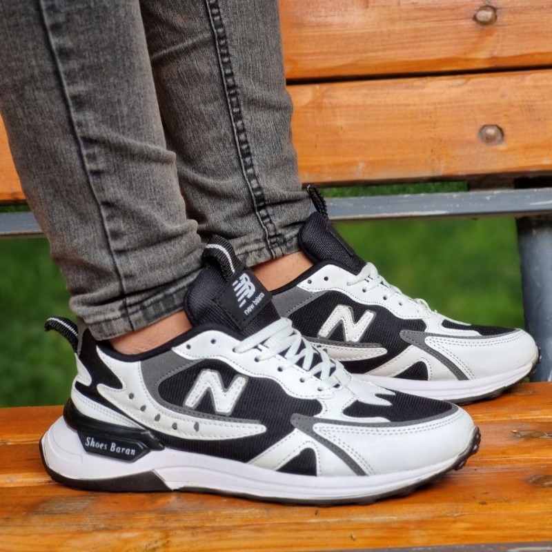 خریدکفش اسپرت مردانه مدل نیوبالانس در رنگبندی متنوع با ارسال رایگان رنگ مشکی زیره سفید ابی
