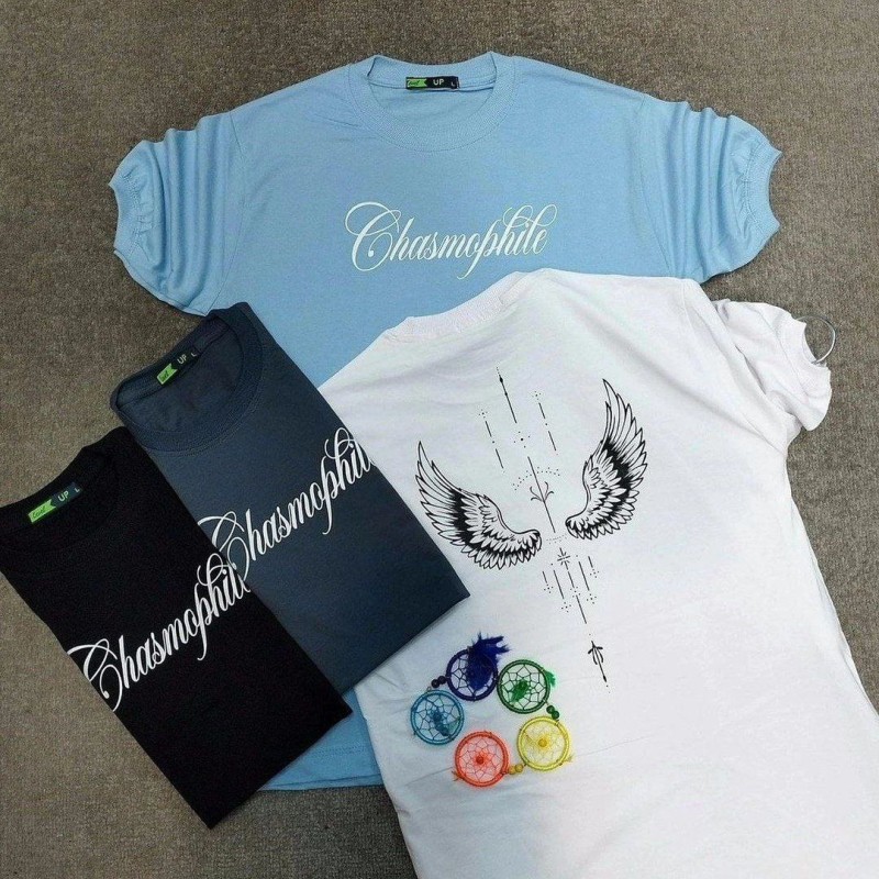 خرید تیشرت  مردانه طرح بال  پشت چاپ نخ پنبه درجه یک با ارسال رایگان در رنگبندی