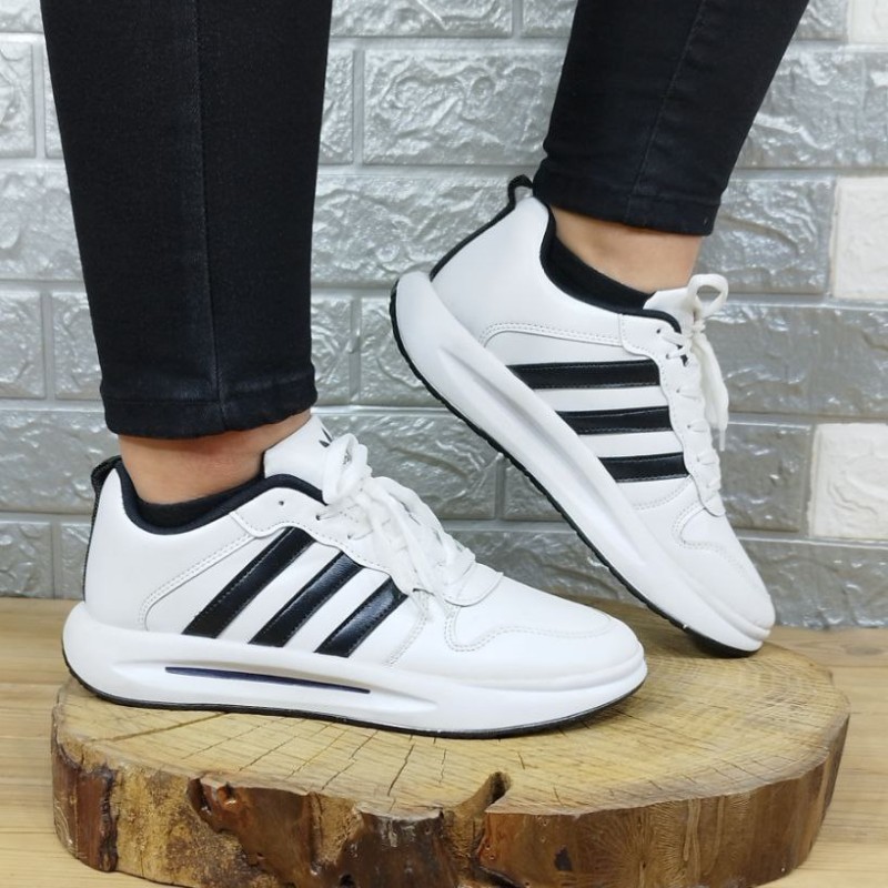 خرید اینترنتی کفش اسپرت زنانه دخترانه مدل ادیداس در رنگبندی طبی  با ارسال رایگان رنگ سفید مشکی