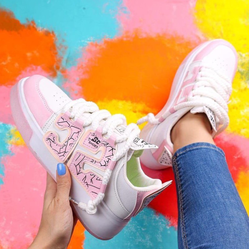 خرید اینترنتی کفش ونس زنانه دخترانه مدل sc در رنگبندی طبی  با ارسال رایگان رنگ صورتی