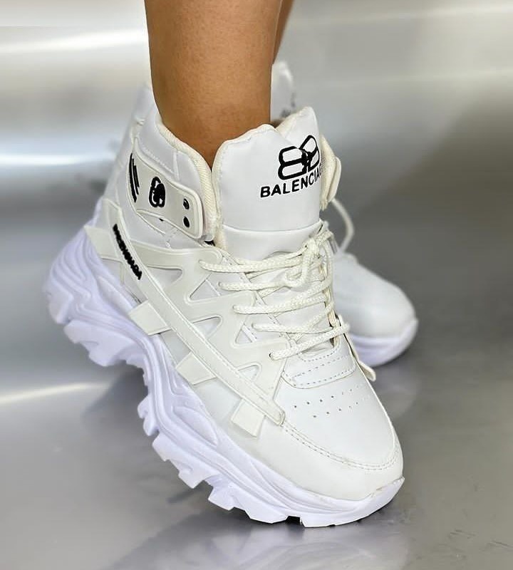 خرید اینترنتی کفش اسپرت زنانه دخترانه مدل بالنسیاگا در رنگبندی طبی  با ارسال رایگان رنگ سفید