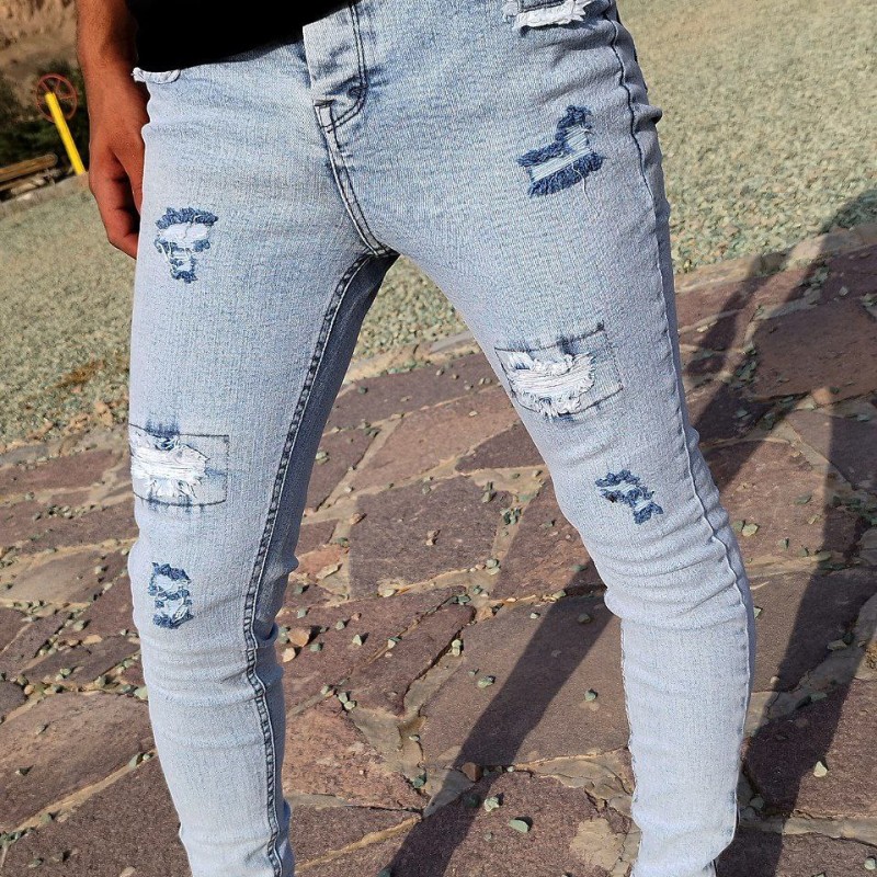 شلوار لی دم پا زیپ  مردانه پسرانه زاپ دار در رنگبندی پارچه ترک کیفیت عالی با ارسال رایگان