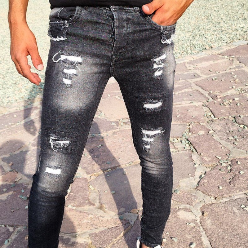 شلوار لی دم پا زیپ  مردانه زاپ دار در رنگبندی پارچه ترک کیفیت عالی با ارسال رایگان