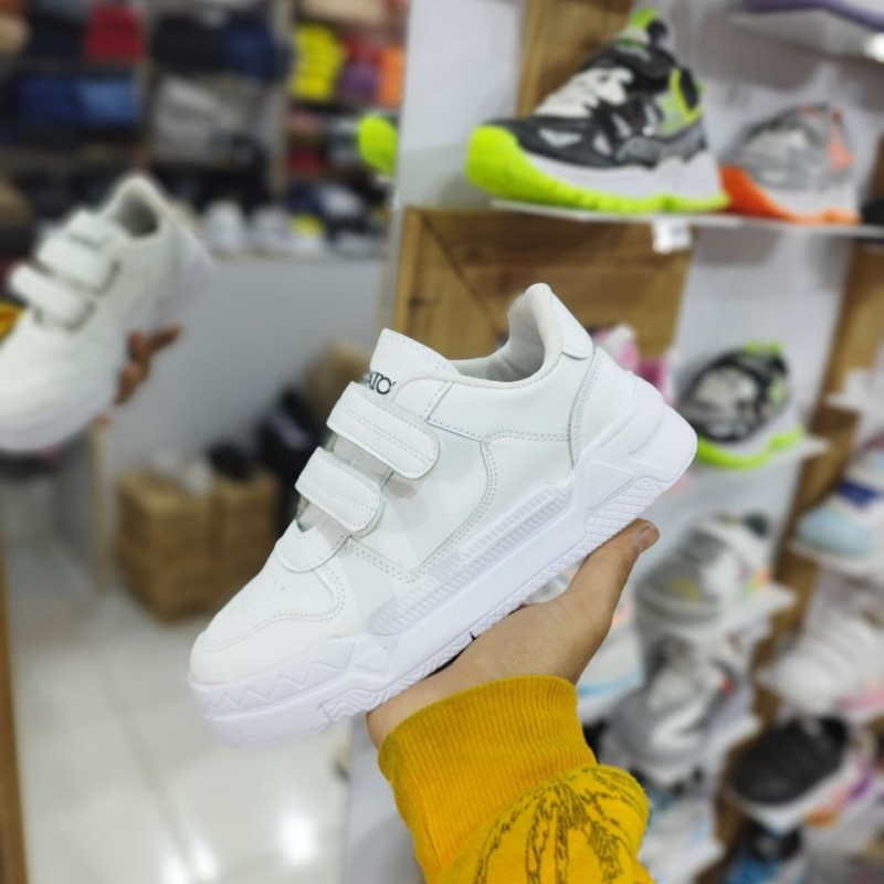 خرید کفش ونس زنانه رنگ سفید و مشکی پاخور شیک زیره پیو با ارسال رایگان