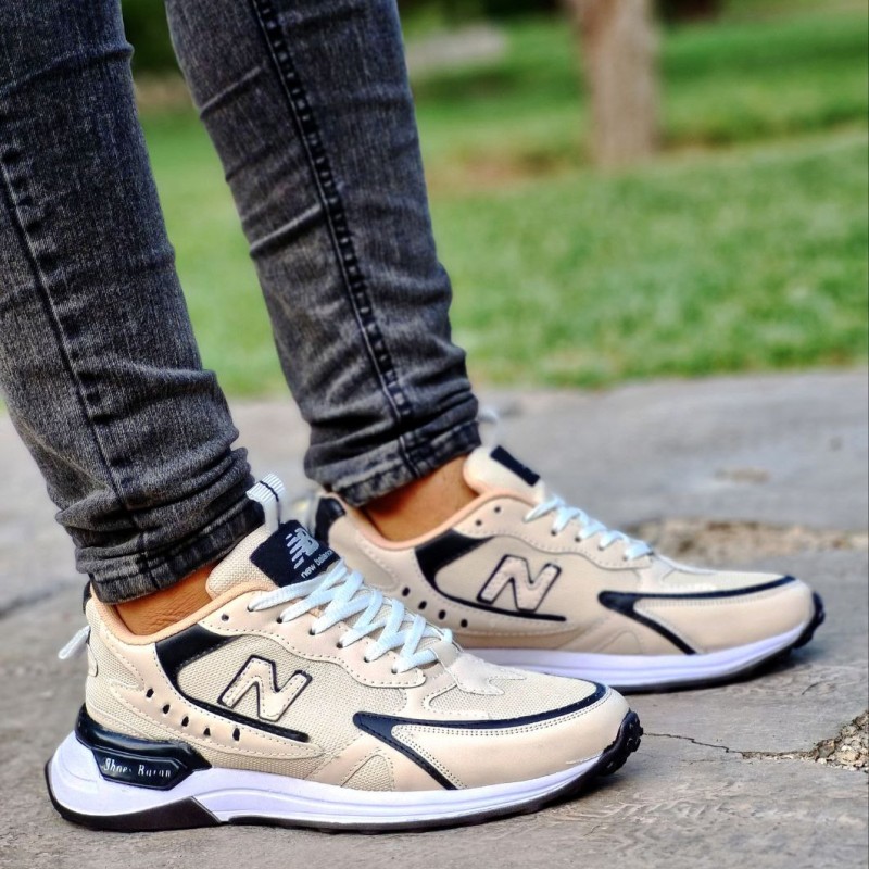 خریدکفش اسپرت مردانه مدل نیوبالانس در رنگبندی متنوع با ارسال رایگان رنگ سفید خردلی