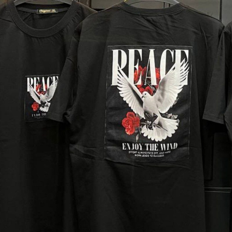 خرید تیشرت  طرح کبوتر مردانه مچینست پشت چاپ نخ پنبه درجه یک با ارسال رایگان